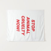 ストップ動物虐待 タペストリー (正面(横))