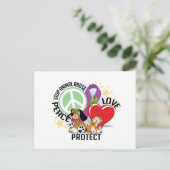 ストップ動物虐待PLP ポストカード (スタンド正面)