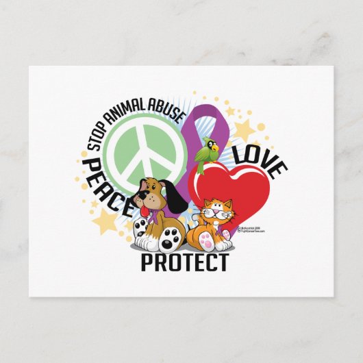ストップ動物虐待PLP ポストカード (正面)
