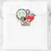 ストップ動物虐待PLP ラウンドシール (バッグ)