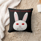 ストップ動物試験枕 クッション (ブランケット)