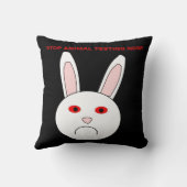 ストップ動物試験枕 クッション (裏面)