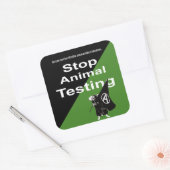 ストップ動物試験 スクエアシール (封筒)