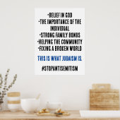 ストップ反半主義Tシャツのユダヤ教とは ポスター (キッチン)