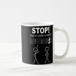 ストップ君のミュージシャンはおもしろいTシャツだ コーヒーマグカップ