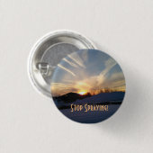 ストップ吹き付けケムトレイルのボタン 缶バッジ (正面&裏面)