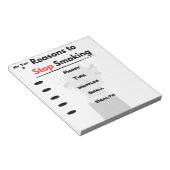 ストップ喫煙動機カスタム理由 ノートパッド (アングル)