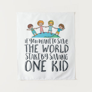 ストップ子の虐待認識度希望と愛キャンペーン タペストリー