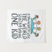 ストップ子の虐待認識度希望と愛キャンペーン タペストリー (正面(横))