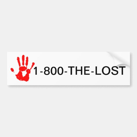 ストップ子・人身売買1-800-THE-LOST バンパーステッカー (正面)