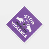ストップ家庭内暴力 スタンダードランチョンナプキン (角)