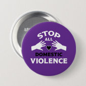ストップ家庭内暴力 缶バッジ (正面&裏面)