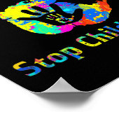 ストップ幼児虐待の防止認識度月Blue R ポスター (角)