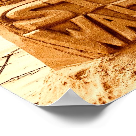 ストップ待ち砂城ビーチやる気を起こさせる ポスター (角)