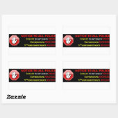 ストップ憲法の権利を主張する 長方形シール (シート)