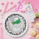 ストップ戦争。平和な世界をベビー ペーパープレート (パーティー)