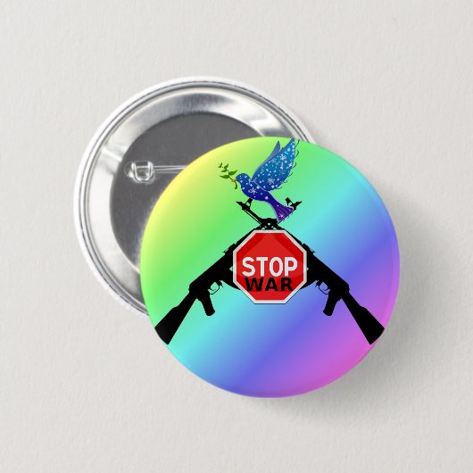 ストップ戦 缶バッジ (正面&裏面)