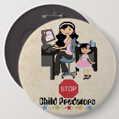 ストップ捕食認識度 缶バッジ (正面&裏面)