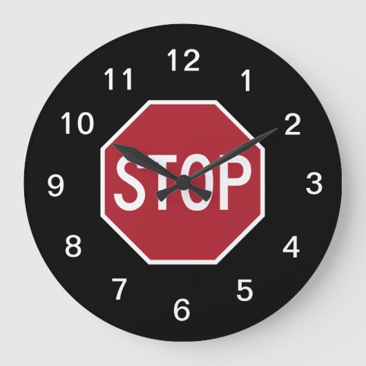 ストップ時計 ラージ壁時計 (正面)