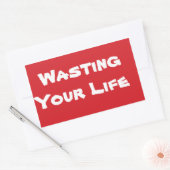 ストップ時間を無駄にストップす 長方形シール (封筒)