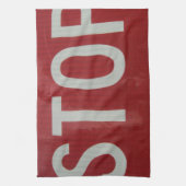 ストップ標識 キッチンタオル (縦)