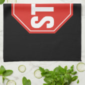 ストップ標識 キッチンタオル (折り畳み)