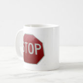 ストップ標識 コーヒーマグカップ (正面左)