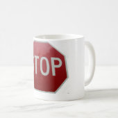 ストップ標識 コーヒーマグカップ (正面右)