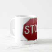 ストップ標識 コーヒーマグカップ (正面左)
