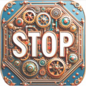 ストップ標識 シール (正面)