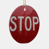 ストップ標識 セラミックオーナメント (右)