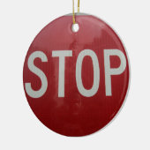 ストップ標識 セラミックオーナメント (左)