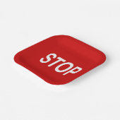 ストップ標識 ペーパープレート (傾斜あり)