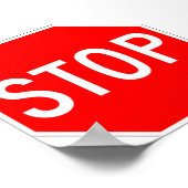 ストップ標識 ポスター (角)