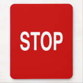 ストップ標識 マウスパッド (正面)