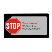 ストップ標識 ラベル (正面)