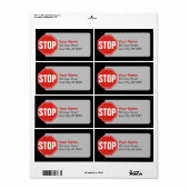 ストップ標識 ラベル (フルシート)