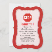 ストップ標識 招待状 (裏面)