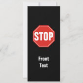 ストップ標識 招待状 (正面)