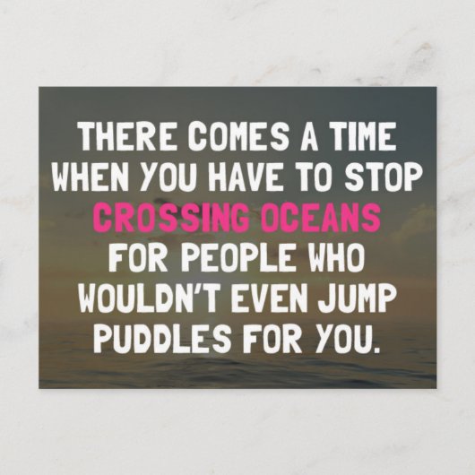 ストップ横断オーシャン引用文 ポストカード (正面)