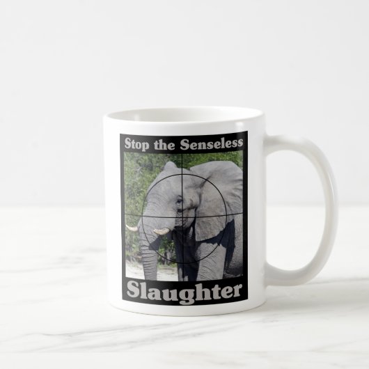 ストップ殺象 コーヒーマグカップ (右)