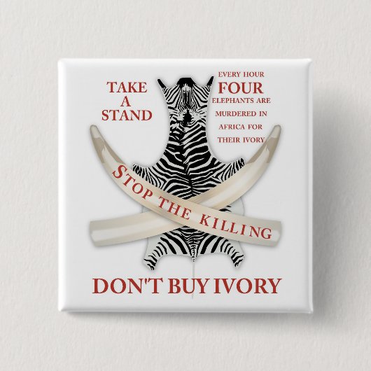 ストップ殺 缶バッジ (正面)