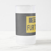 ストップ毛皮貿易標識イエロー フロストグラスビールジョッキ (中央)