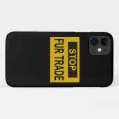 ストップ毛皮貿易標識イエロー Case-Mate iPhoneケース (裏面(横))