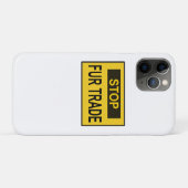 ストップ毛皮貿易標識イエロー Case-Mate iPhoneケース (裏面(横))