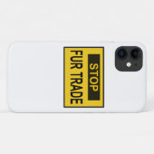 ストップ毛皮貿易標識イエロー Case-Mate iPhoneケース (裏面(横))