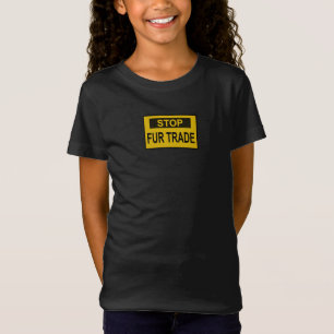 ストップ毛皮貿易標識イエロー Tシャツ