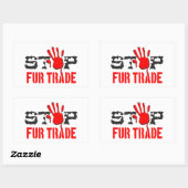 ストップ毛貿易 長方形シール (シート)