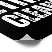 ストップ民族浄化 |赤と白 | ポスター (角)