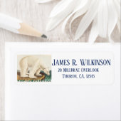 ストップ気候変化絶滅危惧北極熊 ラベル (インサイチュ)